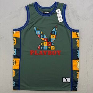 Headgear Classics Jersey Mens Playboy Green Basketball 2XL‎ Patch Bunny Playboy